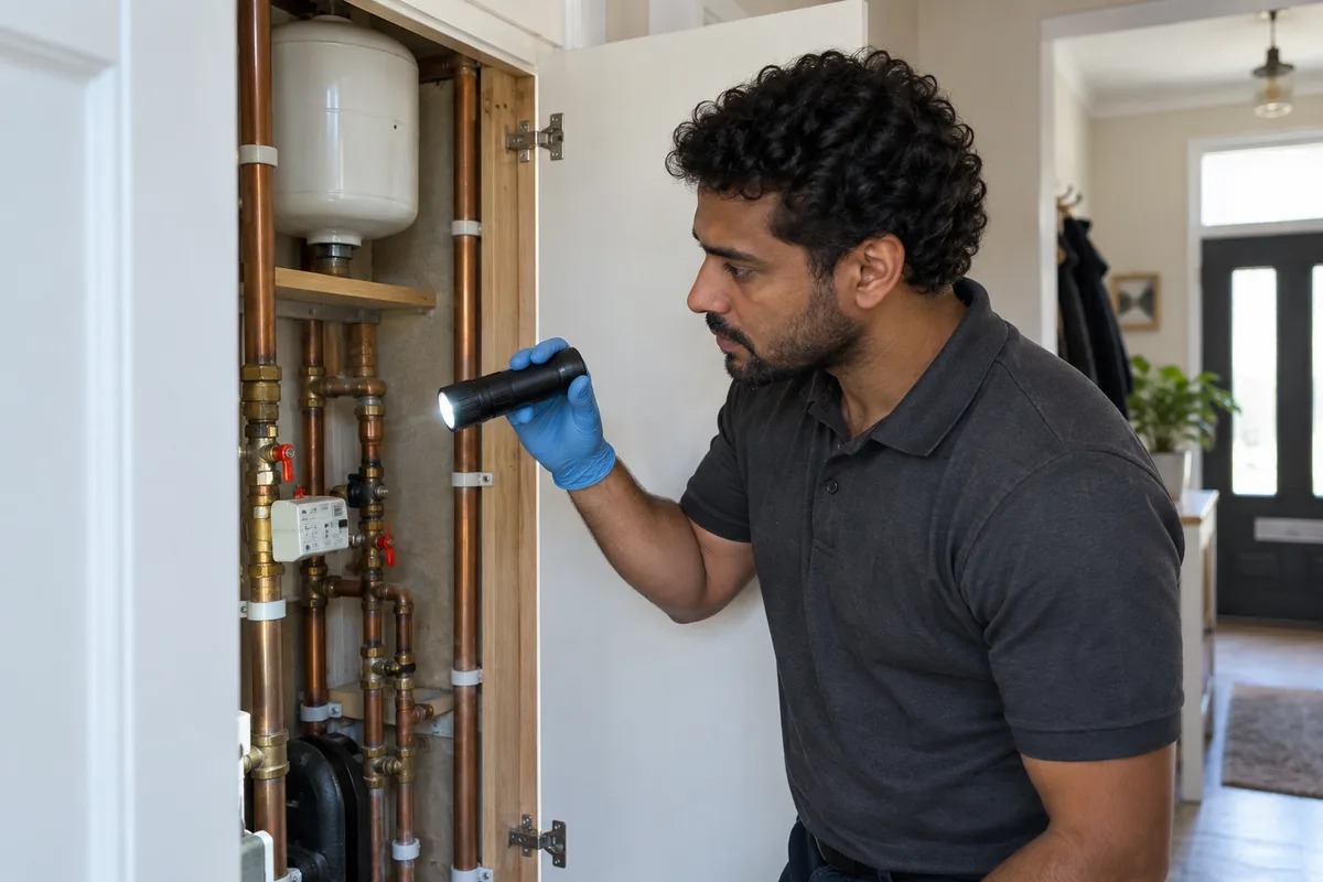 Illustration of a shared service cupboard inspection