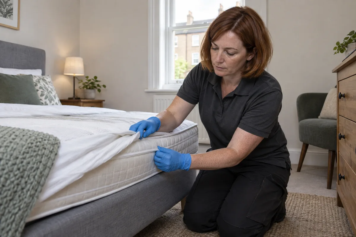 Illustration of a mattress-edge inspection