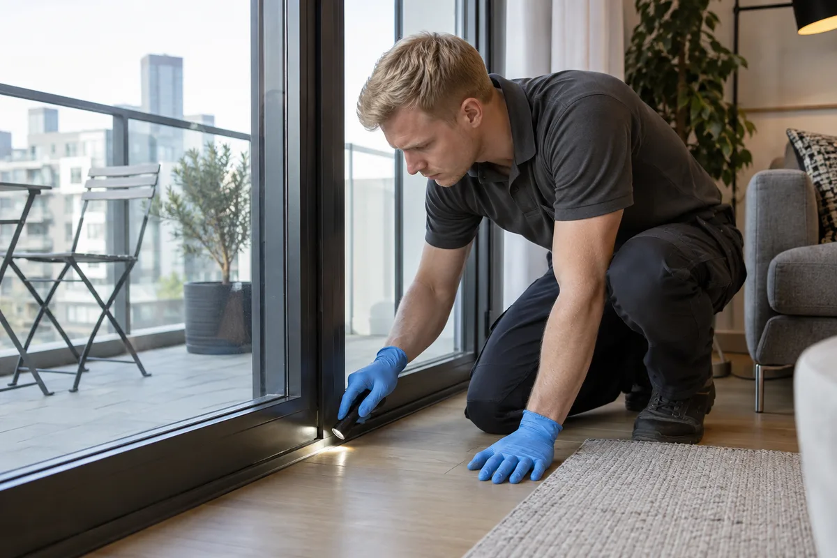 Illustration of a balcony-door threshold check